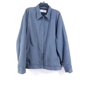 Aramark Mens Lined Work Jacket 1XLL Gray Polyester Cotton Blend